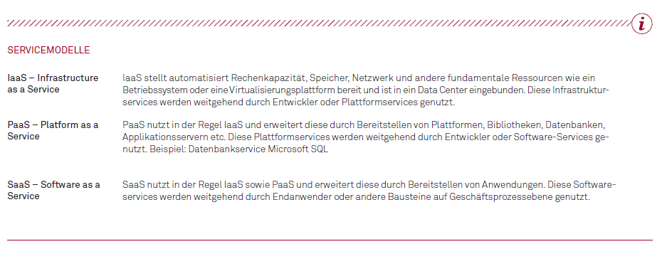 Cloud in Behörden Servicemodelle